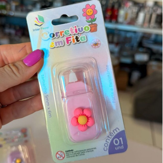 Corretivo Toque Magico Em Fita – Secagem Instantânea Papelaria Criativa em Oferta na Shopee