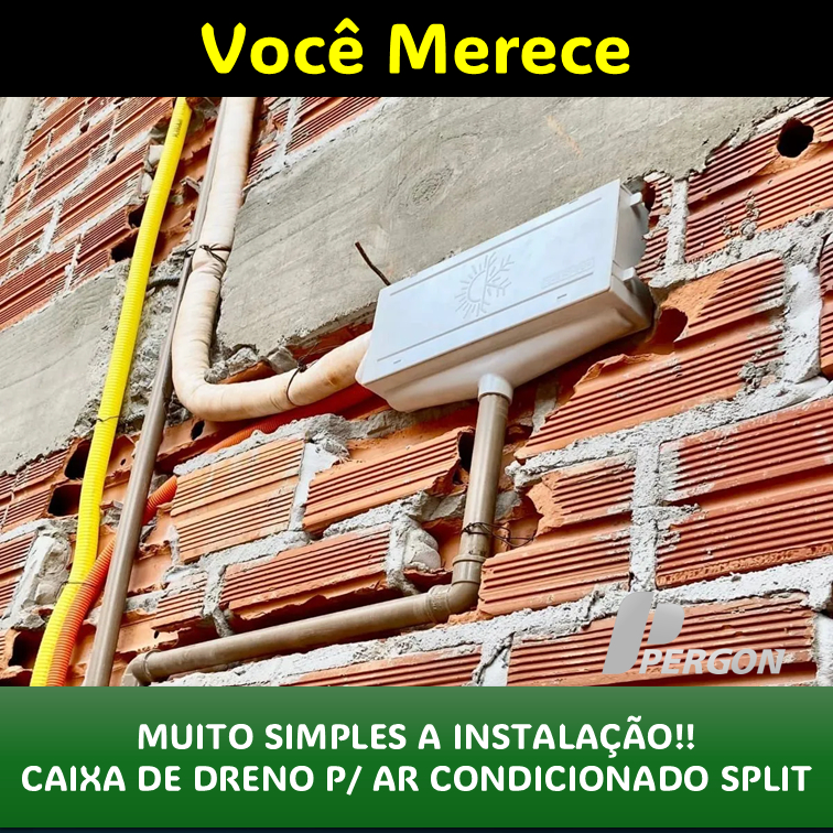 Kit com 2x e 1x Caixas de Dreno para Ar-Condicionado Split - Sua 🏠 Obra Merece - Cor Branca