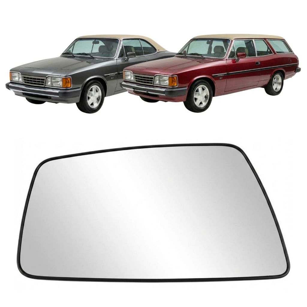 Lente Retrovisor Opala Caravan 1989 a 1990 Sem Base