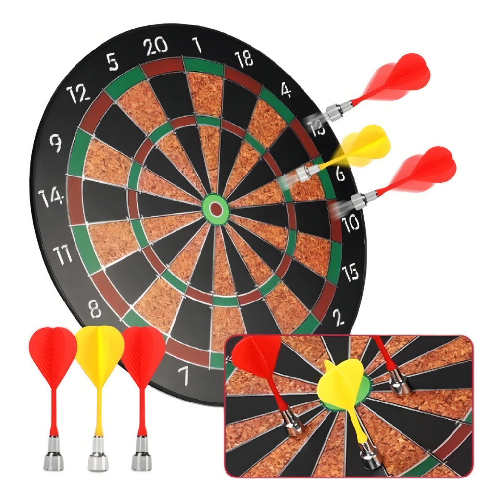 Jogo de Dardos Com Alvo Magnético Hoyle 40cm com 6 Dardos