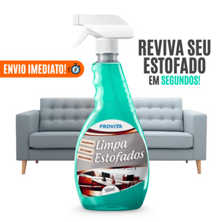 Limpa Estofados À Seco Spray Espuma Premium Perfumado Sofá, Banco e Poltrona Limpeza Profunda 500ml em Oferta na Shopee