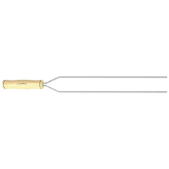 Espeto Duplo Para Churrasco Cabo Madeira Resistente Prático Para Muita Carne Espetão Churras
