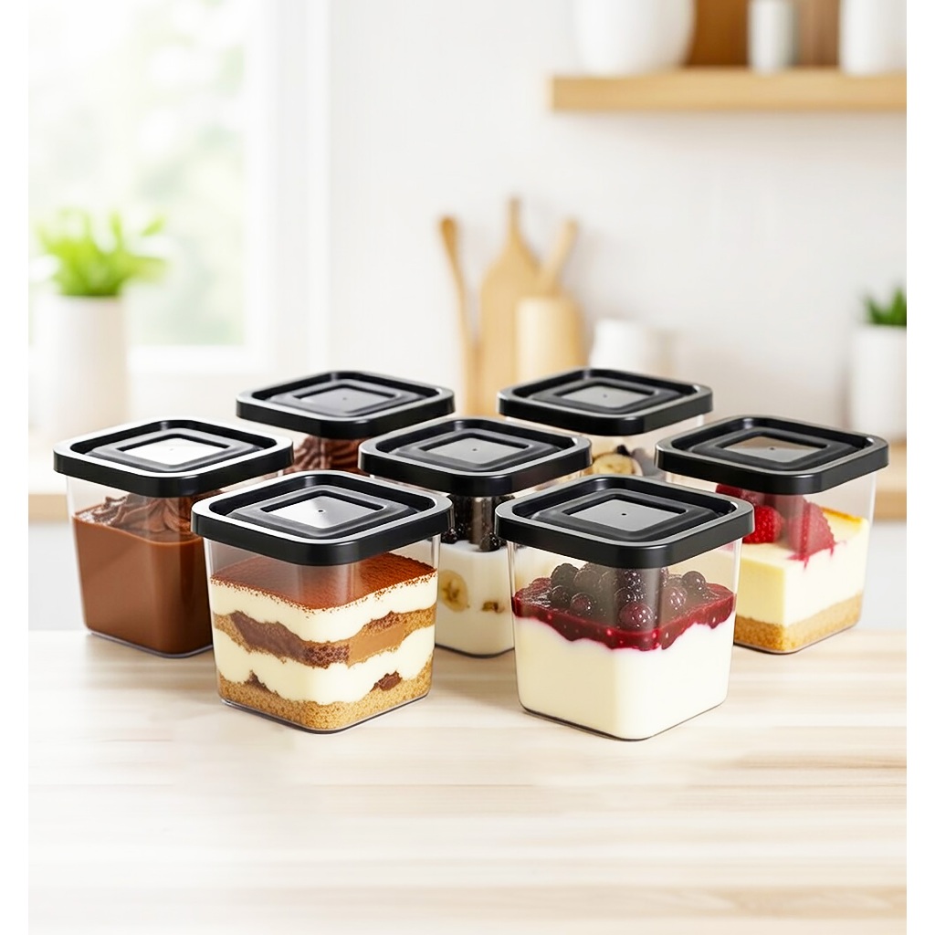 Jogo 12 Potes Plásticos 200ml Sobremesa Tempero - Kit Mantimento Hermético Resistente em Oferta na Shopee