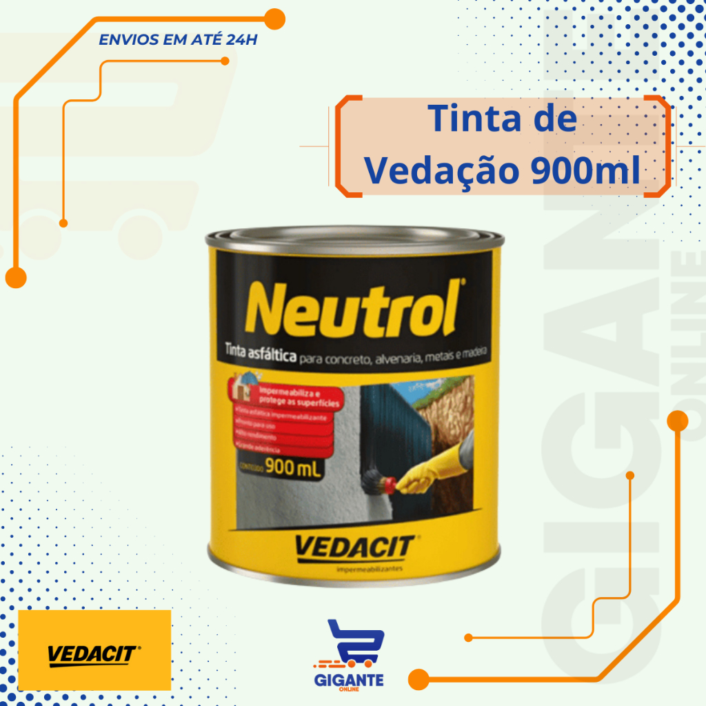 Tinta de Vedação Asfáltica 900ml Neutrol em Oferta na Shopee