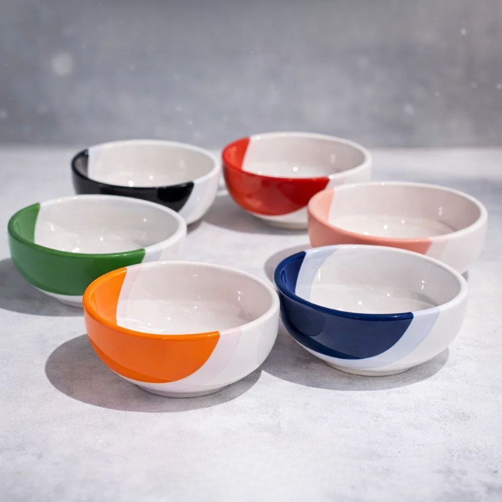 Kit Tigela de Cerâmica Esmaltada Premium 400ml 12,5cm | Bowl | Cumbuca