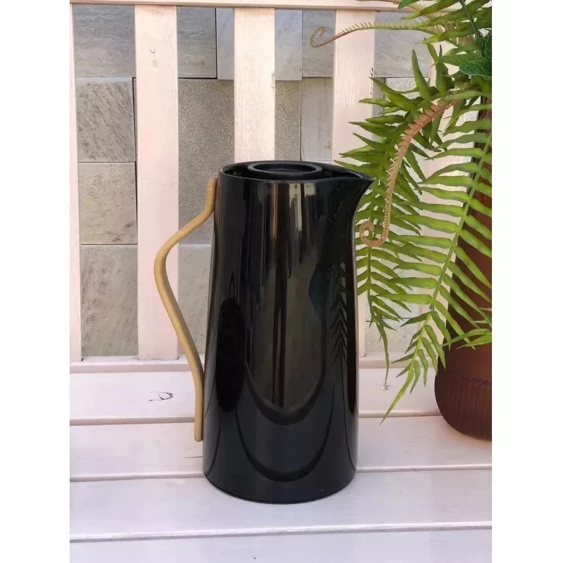 Garrafa Térmica Café 1 Litro Moderna Com Cabo De Madeira Mesa Posta Lehaví em Oferta na Shopee