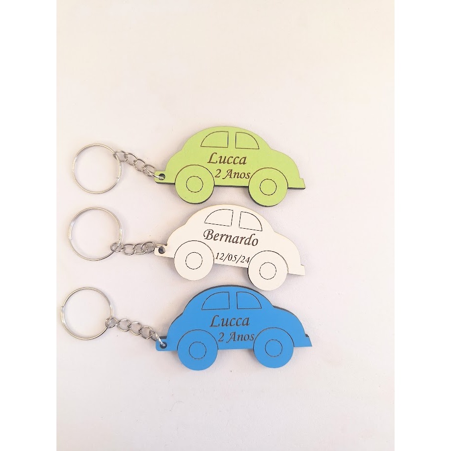 Chaveiro Lembrancinha Carro Carrinho Personalizado mdf, Batizado, Chá de bebe, Chá revelação, Maternidade Aniversario