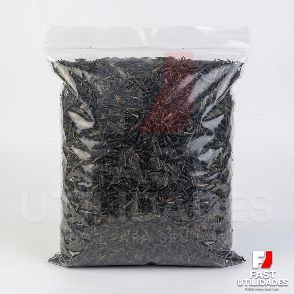 Casca de Arroz Carbonizada 30L Substrato Orgânico Vaso Drenagem Natural Cobertura Solo Seco