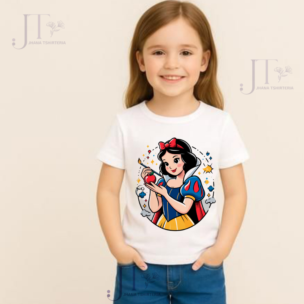 CAMISETA INFANTIL BRANCA DE NEVE,MAÇÃ,PERSONAGENS,MODA CASUAL,CACHORRO,PET,FESTA,ANIVERSÁRIO em Oferta na Shopee