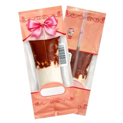 Saco Embalagem Geladinho/Sacolé Gourmet 7x19 Chup Chup Dindin - Modelo Rosa