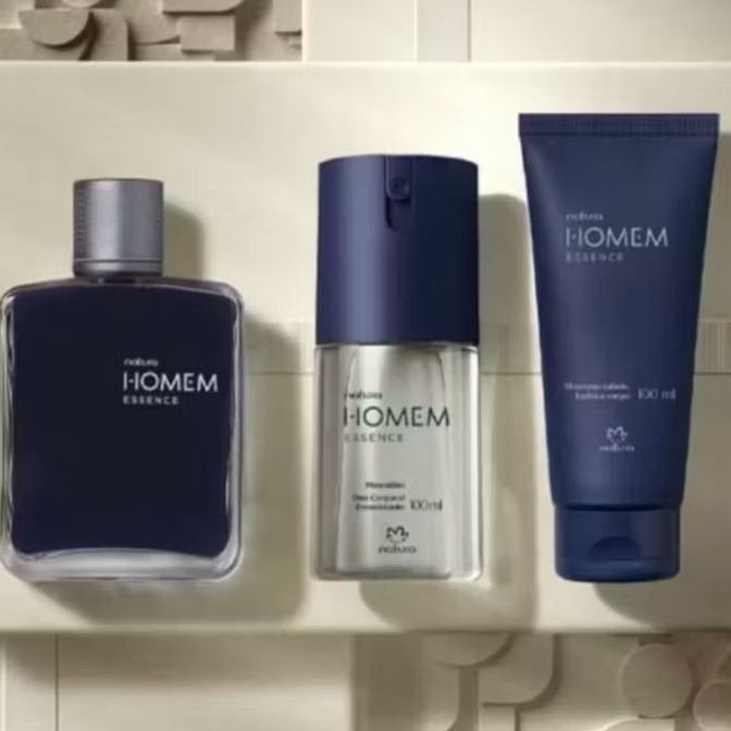 Presente Natura Homem Essence: Deo Parfum, Desodorante Spray e Sabonete Líquido 100 ml