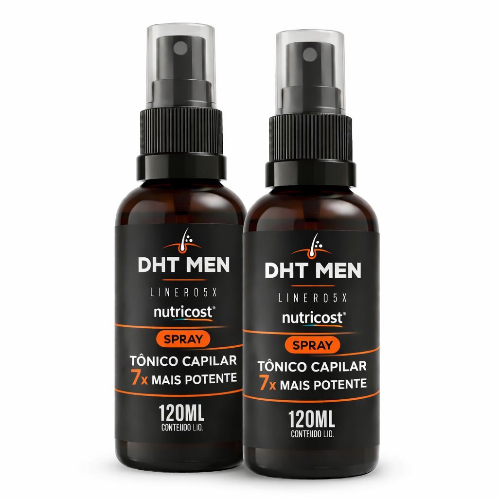 2 Tônico Capilar DHT Men 120 ml Spray - Uso Contínuo