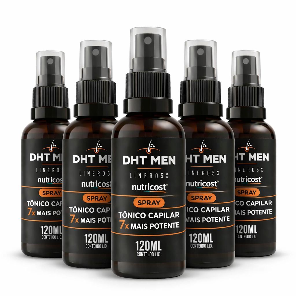 5 Tônico Capilar DHT Men 120 ml Spray - Uso Contínuo