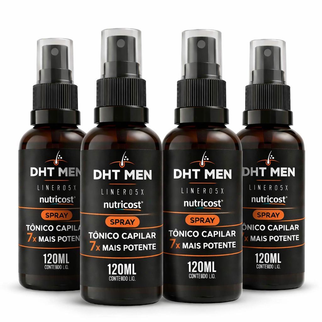 4 Tônico Capilar DHT Men 120 ml Spray - Uso Contínuo