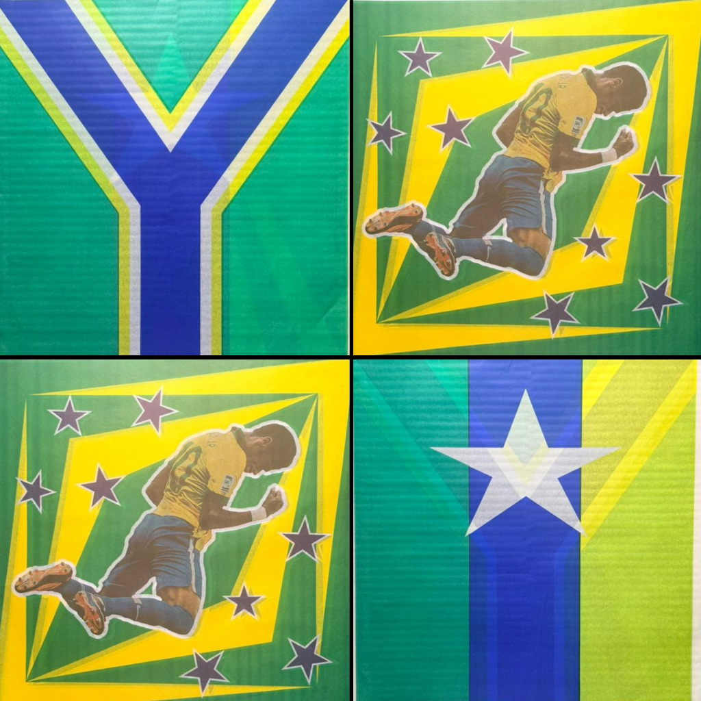 Papel de Seda 35x35 Copa do Mundo 2026 Neymar Hexa Embalagem Copa 2026