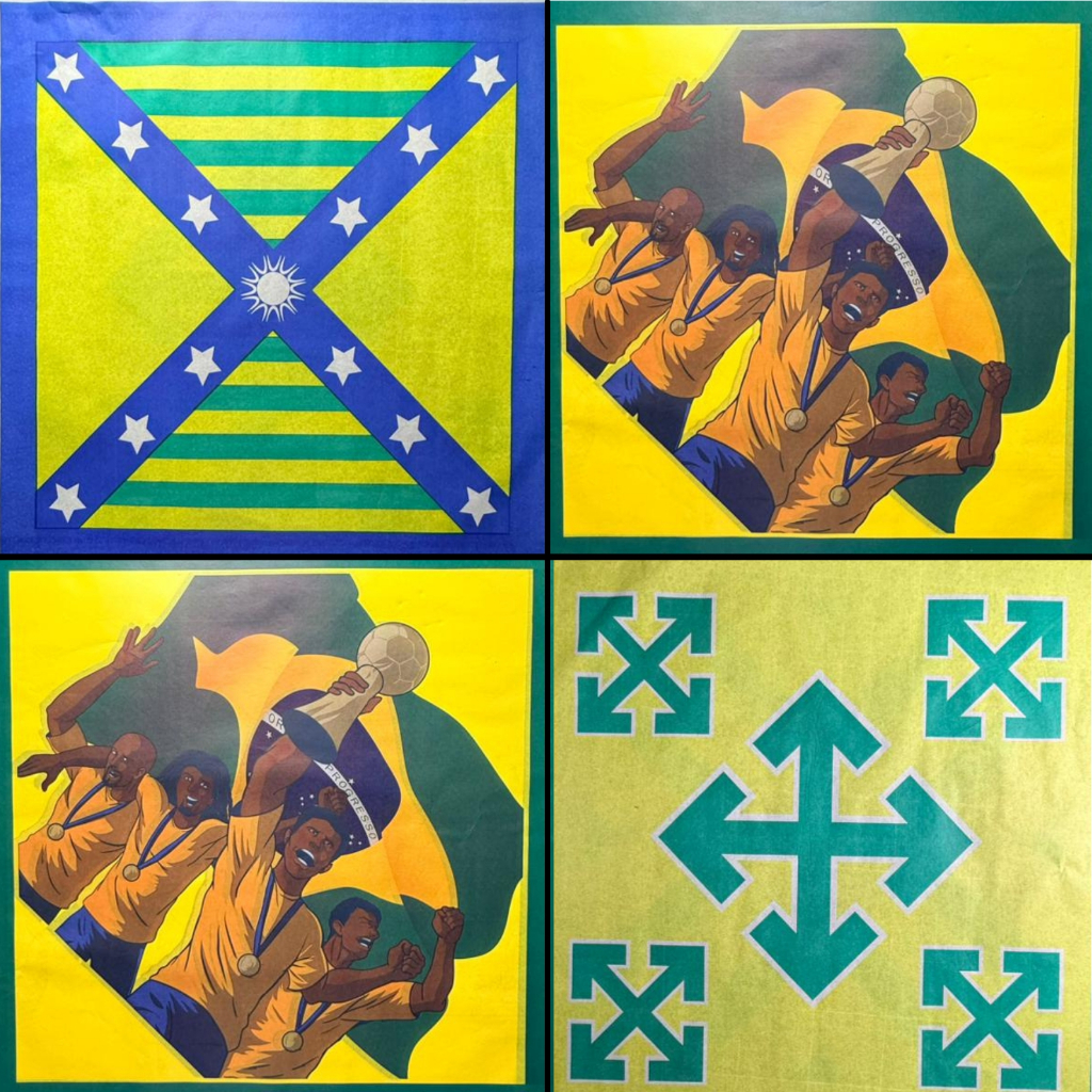 Papel de Seda 40x40 Copa do Mundo 2026 Neymar Hexa Embalagem Copa 2026