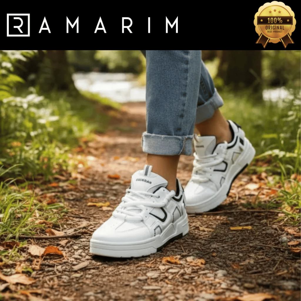 Tênis Feminino Ramarim Sneaker Chunky Plataforma Casual Detalhes Pretos Confortável Original