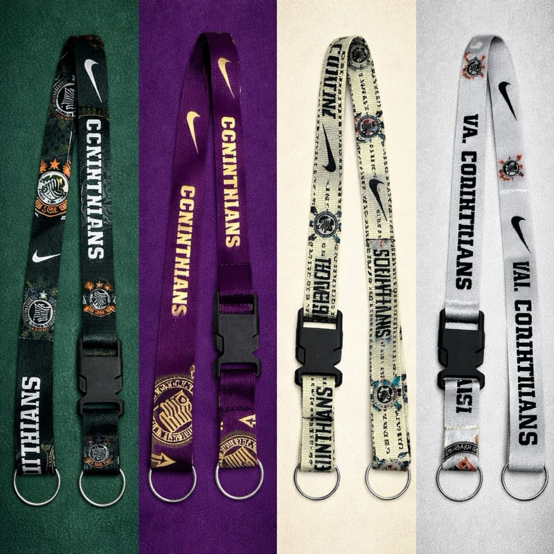 Chaveiro Corinthians Moto Cordão Tirante Pescoço Crachá Fecho Tic Tac Engate