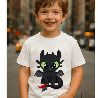 CAMISETA INFANTIL DESENHO DRAGÃO,BANGUELA,PERSONAGENS,MODA CASUAL,CACHORRO,PET,FESTA,ANIVERSÁRIO em Oferta na Shopee