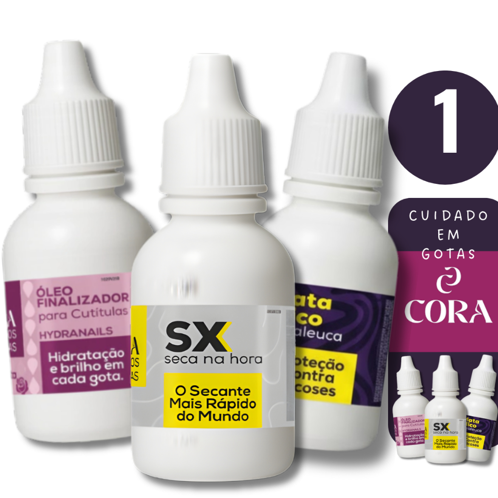 Cora Cuidados Especiais Para UNHAS  Cuticulas e Esmaltes em Gotas 20ml - PRATICO em Oferta na Shopee