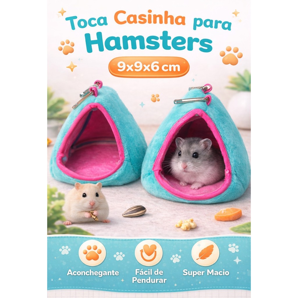 Casinha Toca Aconchegante para Hamster Anão