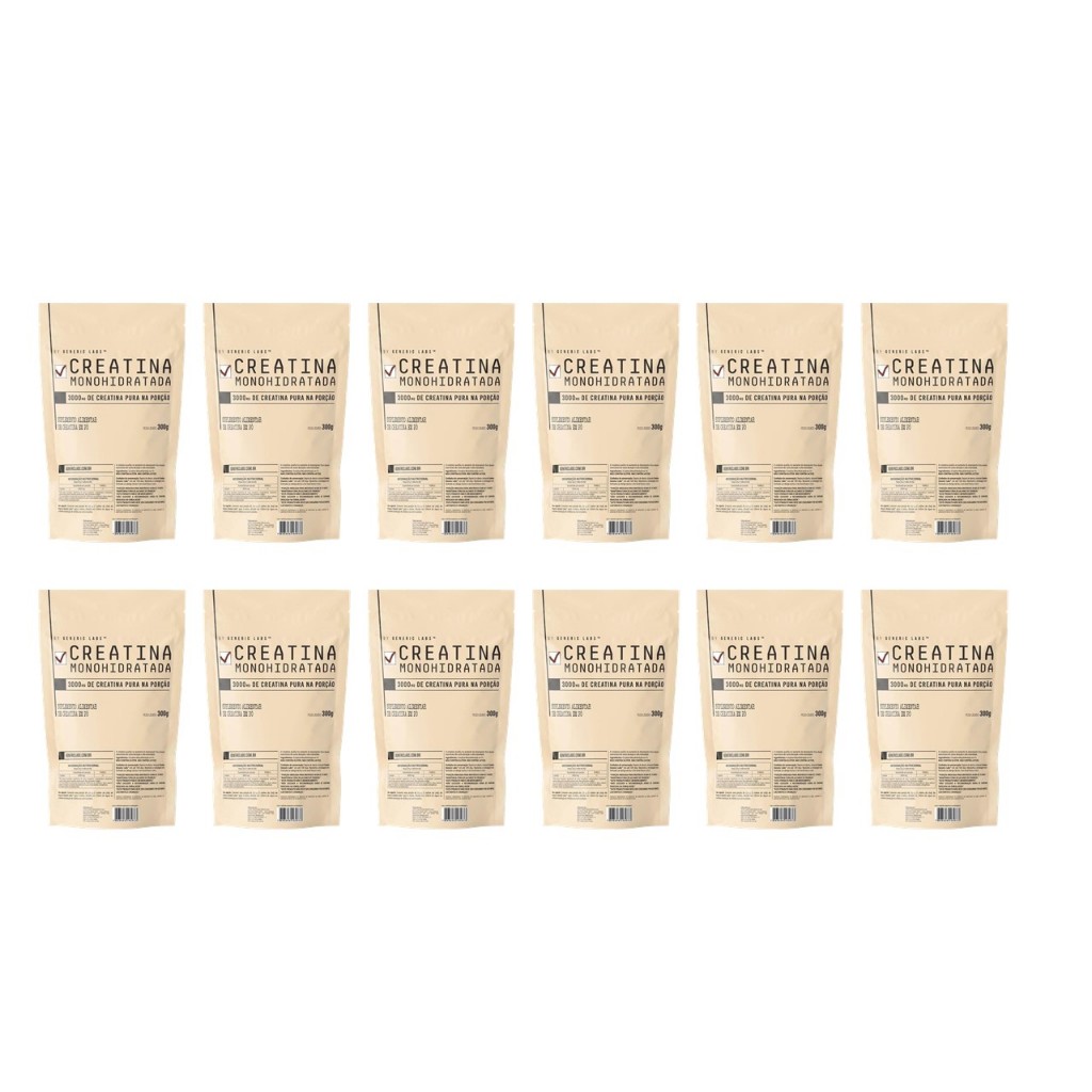 12x Generic Creatina Monohidratada 300g