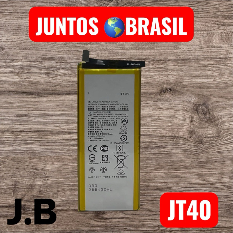 BAT COMPATÍVEL G6 PLUS/ JT40 ORG NOVA COM GARANTIA DE 15 DIAS em Oferta na Shopee
