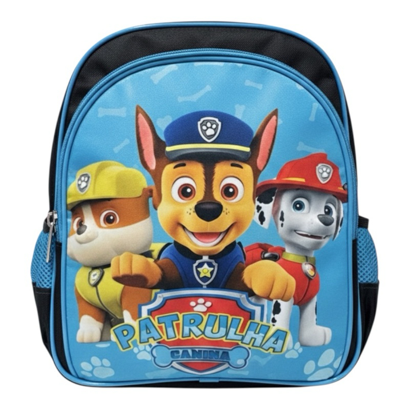 Mochila Infantil Patrulha Canina Costas TAM M  Menino Azul Escolar em Oferta na Shopee