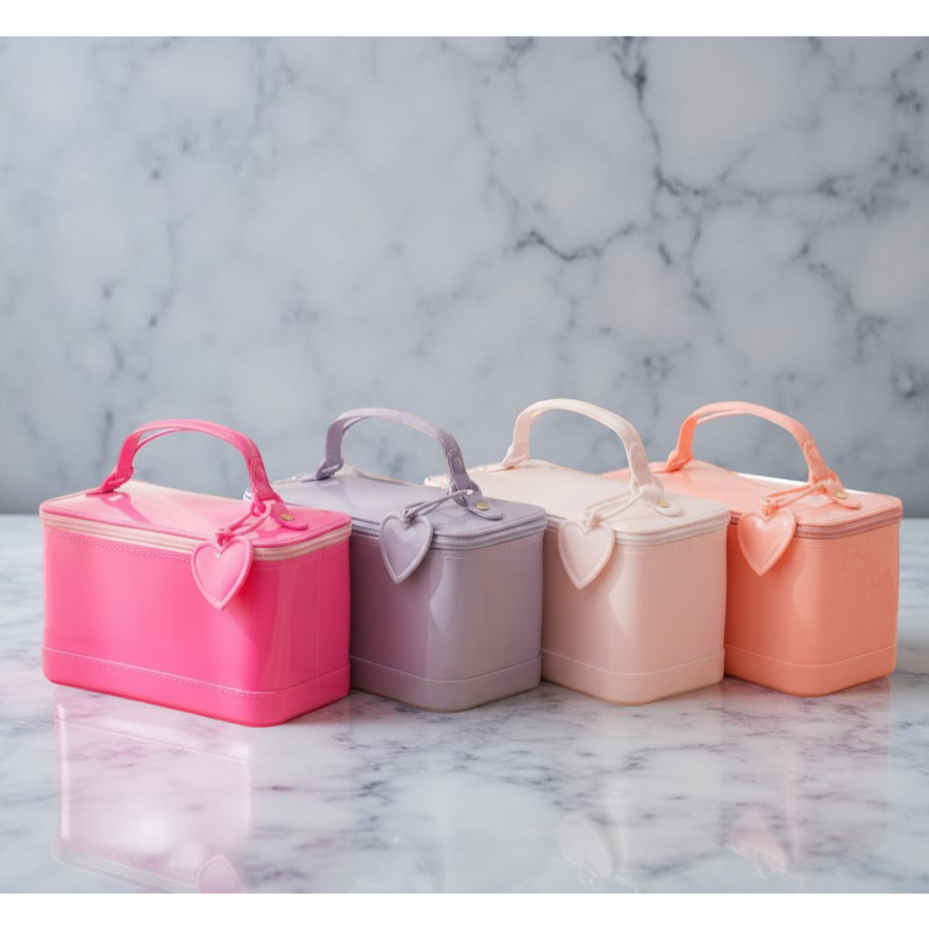 Bolsa Baú Feminina Pequena Estruturada com Coração Design Moderno ZoeShoop