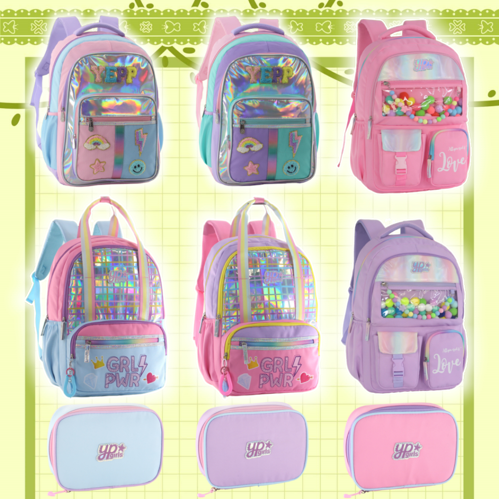2026 Nova Mochila Feminina Escolar Juvenil / Estojo Box [MF8209/8233/8239] em Oferta na Shopee