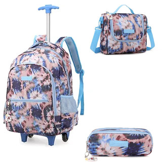 Kit Mochila com rodinhas Mochila de rodinha Mochila Costa escolar Lancheira termica estojo escolar