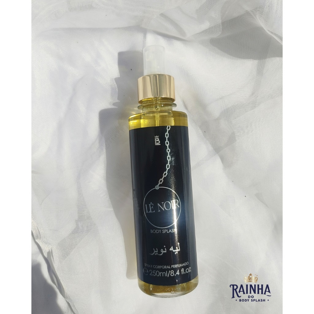 Le Noir - Body Splash – Inspirado em marcas famosas. Notas marcantes de maçã, bergamota, limão e abacaxi.