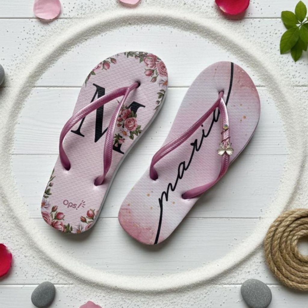 Chinelos Personalizados com sua Letra e seu Nome, Conforto e Estilo feito pra Você em Oferta na Shopee