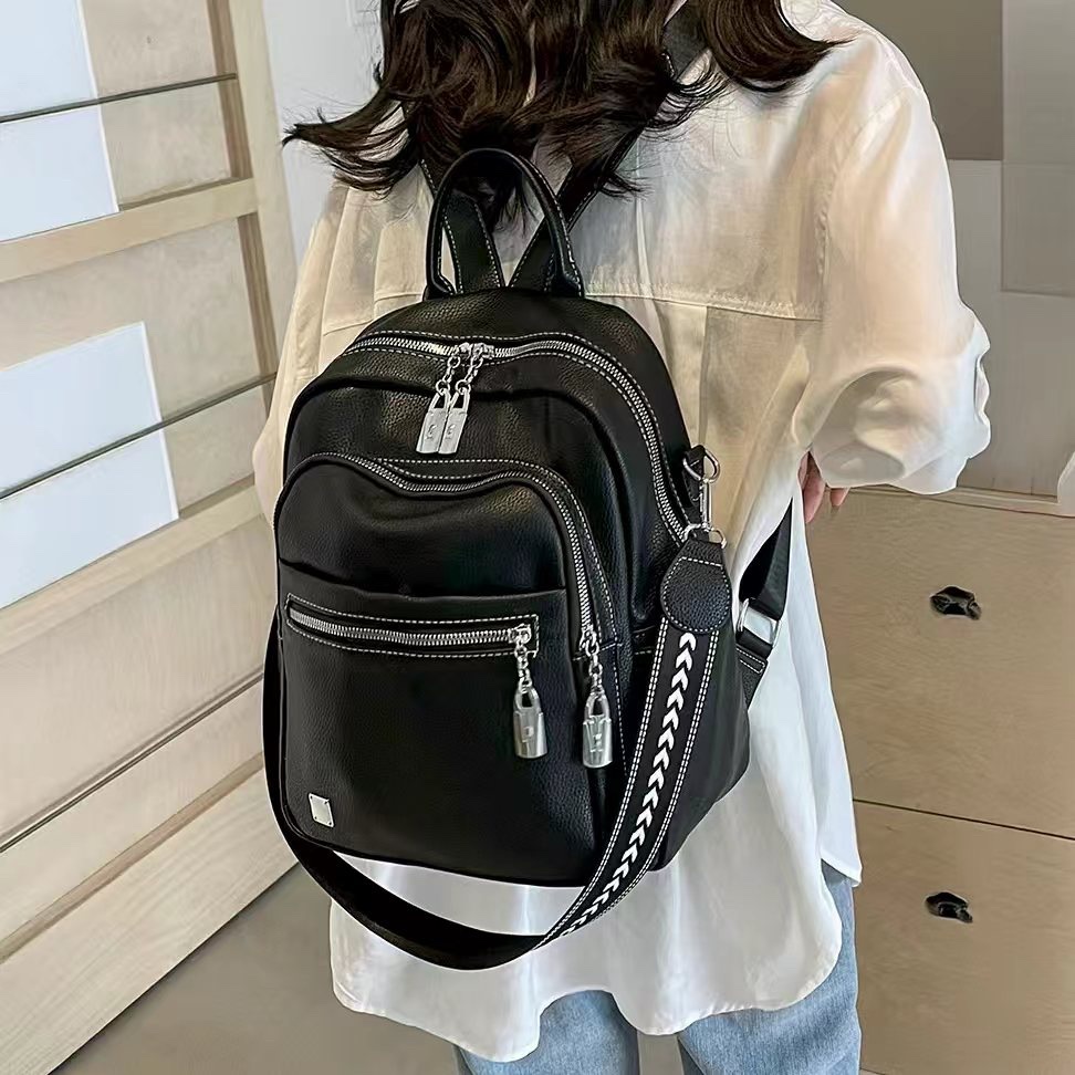 Mochila Feminina Masculino Couro PU Casual Impermeável De Alta Qualidade Anti furto/Mochila Escolar/Modelo Novo