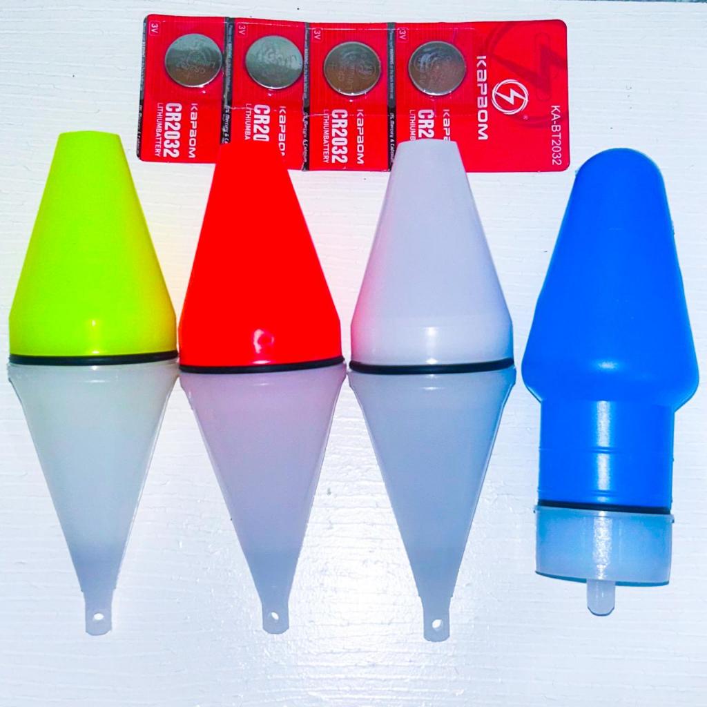 Kit: 4 Boias Luminosa com Bateria. 1 De Cada Cor. em Oferta na Shopee