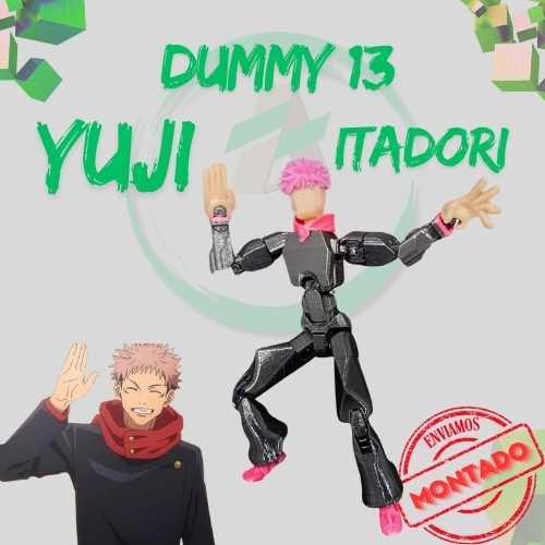 Boneco Dummy 13 | YUJI - ITADORI | Anime | Jujutsu Kaisen | # MONTADO # Articulado Action Figure Brinquedo Sensorial