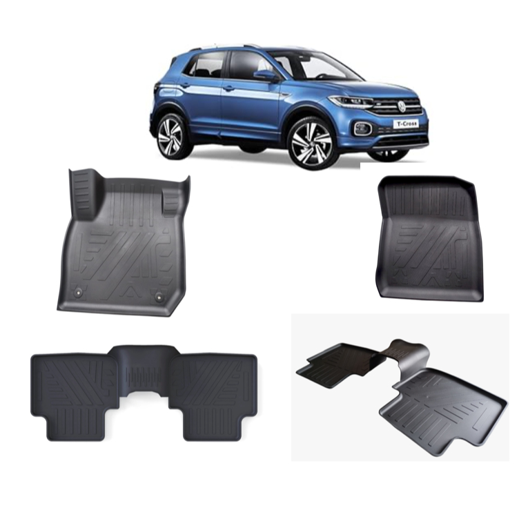 Tapete Bandeja T-Cross 3 Peças Tpe Flexível 2019 a 2025 em Oferta na Shopee