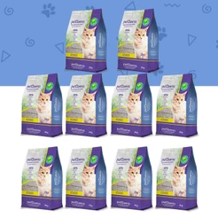 Kit Areia Higiênica Biodegradável Pet Charm para Gatos Super Absorvente Anti Cheiro 10 e 20kg