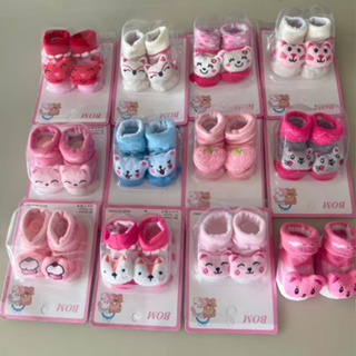 Kit 3 Pares Meia Bebê Antiderrapante 3D • Algodão Macio • 0-12 Meses • Unissex em Oferta na Shopee