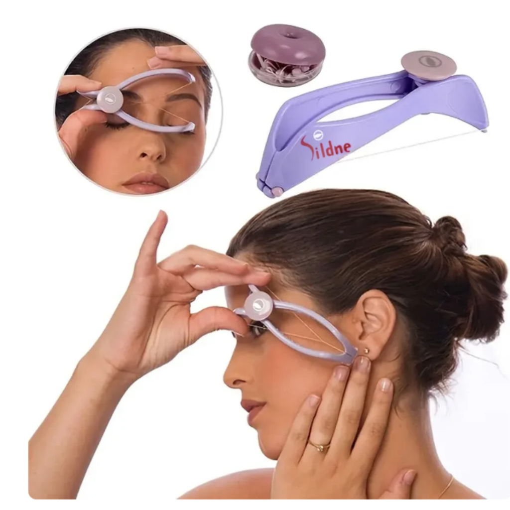Removedor de Pelos Faciais com Linha e Mola - Remoção Eficaz e Portátil