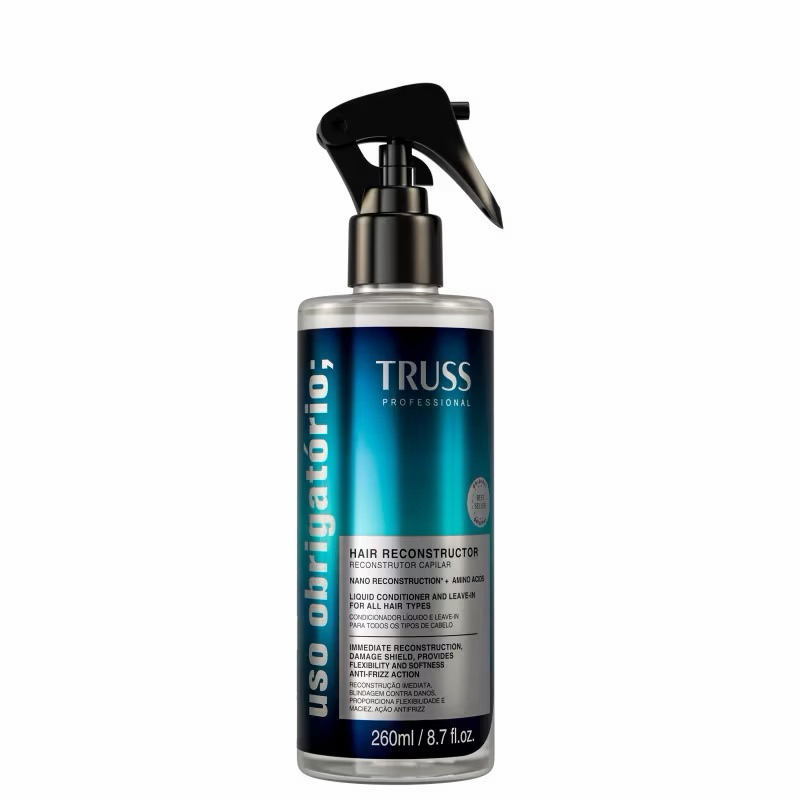 Uso obrigatório Truss 260ml tratamento reconstrutor intensivo spray, produto top
