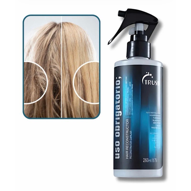 Uso Obrigatório Truss 260ml – Spray Reconstrutor Cabelos mais fortes e condicionados
