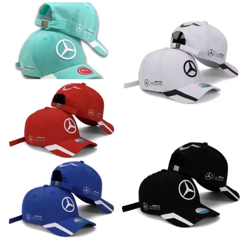 Boné Mercedes Benz Premium Aba Curva Masculino Ajustável F1 Corrida  Várias cores