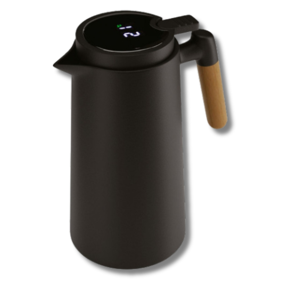 Garrafa Térmica 1L com Termômetro LED Inox Café Chá Água Quente Fria