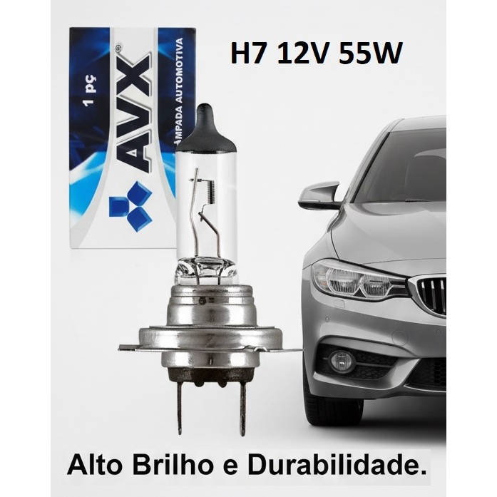Lampada Halogena Farol H7 Modelo Original 55w 12v foco duplo em Oferta na Shopee