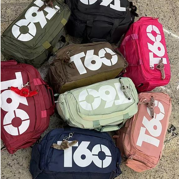 Bolsa Mala Mochila  Academia e viagem feminina com alça transversal  Bagagem Viagem Com chaveiro