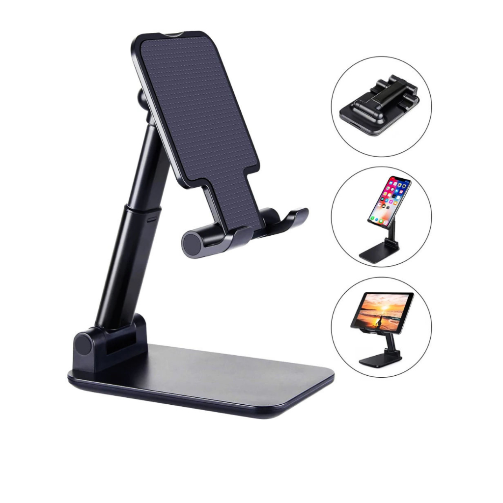 Suporte de Celular Tablet de Mesa Dobrável Ajustável Articulado Universal Portátil
