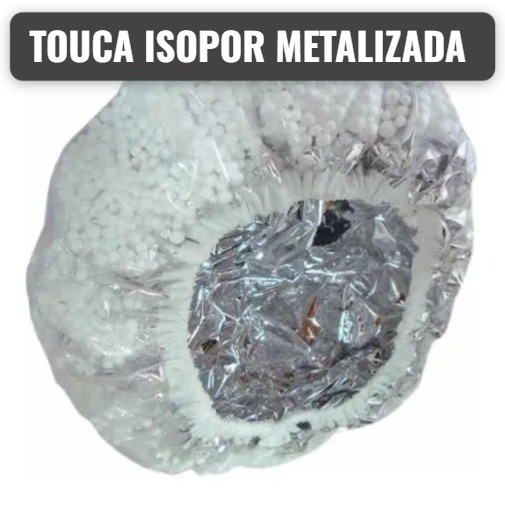 Touca para Hidratação Metalizada com Isopor para Salões de Beleza