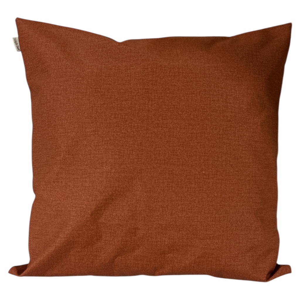 1 capa de almofada 45x45 acquablock lisato ferrugem cor telha impermeavel ziper almofada terracota