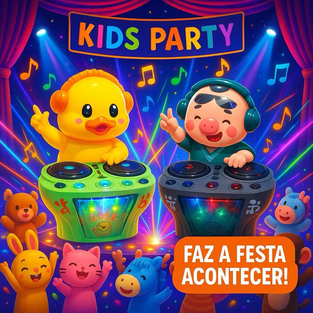 Brinquedo Musical Porquinho Dj Dançante Com Luzes, Som e Anda Sozinho em Oferta na Shopee